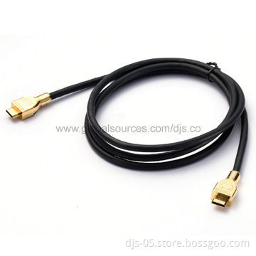 Metal HDMI Cable Assembly with Nickel/Gold-plated Connector